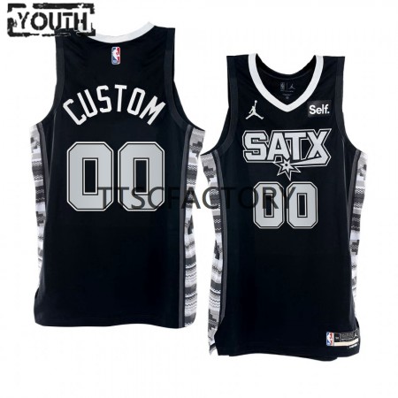 Dječji NBA Dres San Antonio Spurs Personalizirani Nike 2022-23 Statement Edition Crno Swingman